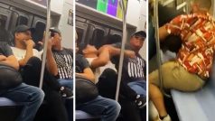 Metro Ka Video: कंधे पर रखा सिर तो शख्स ने बरसा दी कोहनी, फिर सामने वाले से भी हो गई जूतम पैजार | देखें वीडियो