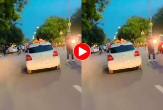 Car Stunt Ka Video: चलती कार पर स्टंट करना शख्स को पड़ गया महंगा, कट गया तगड़ा चालान | वीडियो