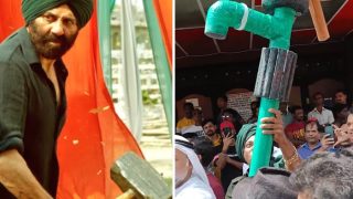 Gadar 2 Viral Scenes From Theatres: Fan Brings Handpump Inside to Celebrate Sunny Deol - Watch