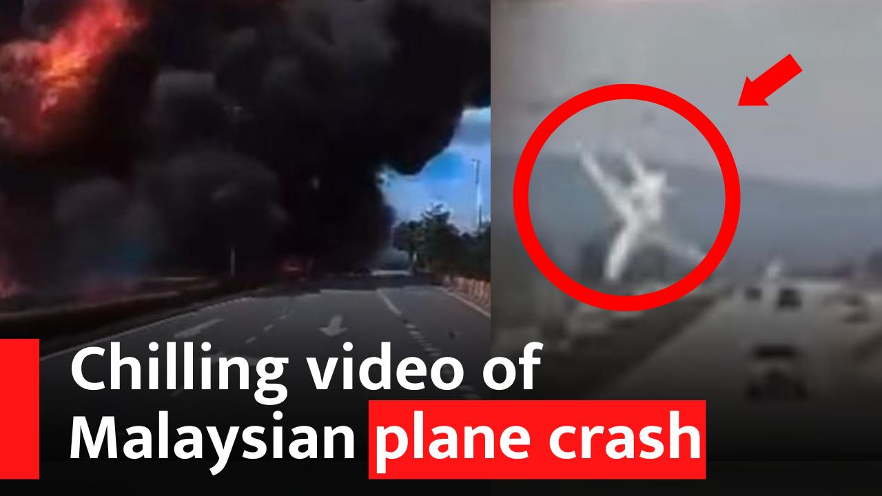 Malaysian Plane Crash: Chilling Video Of The Tragic Incident Caught On Dashcam, 10 Killed - Watch Video