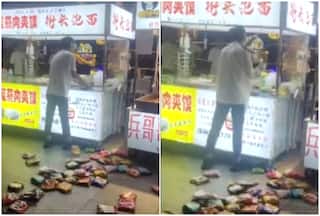 Watch: Chinese Man Buys Noodles, Destroys It In Front Of Vendor After Insult