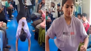 Viral Video: Woman Performs Somersault Inside Moving Metro, Internet Is Divided