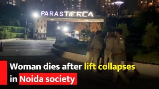Noida Lift Accident: Elderly Woman Dies After Lift Collapses In Noida Society - Watch Video