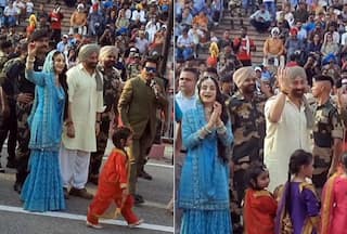 Gadar 2 Actors Sunny Deol-Ameesha Patel Perform to 'Udd Jaa Kaale...' at Attari-Wagah Border