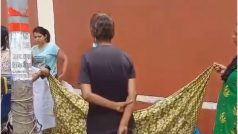 यूपी: राजभवन के पास महिला ने सड़क किनारे जन्मा बच्चा, सपा ने सरकार पर साधा निशाना | VIDEO