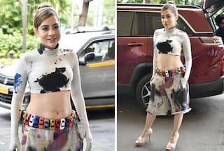 Urfi Javed Makes Colourful Belt With Small Toy Cars, Check Her Sexy Airport Look