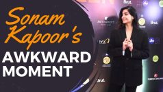 On Cam ! रिकॉर्ड हुआ Sonam Kapoor का Awkward Moment, बार-बार ब्लेजर खींचती रह गयीं एक्ट्रेस