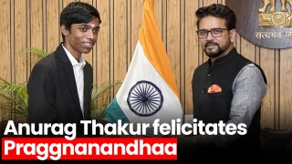 Anurag Thakur felicitates Praggnanandhaa, his parents and said, “He has made India proud…”