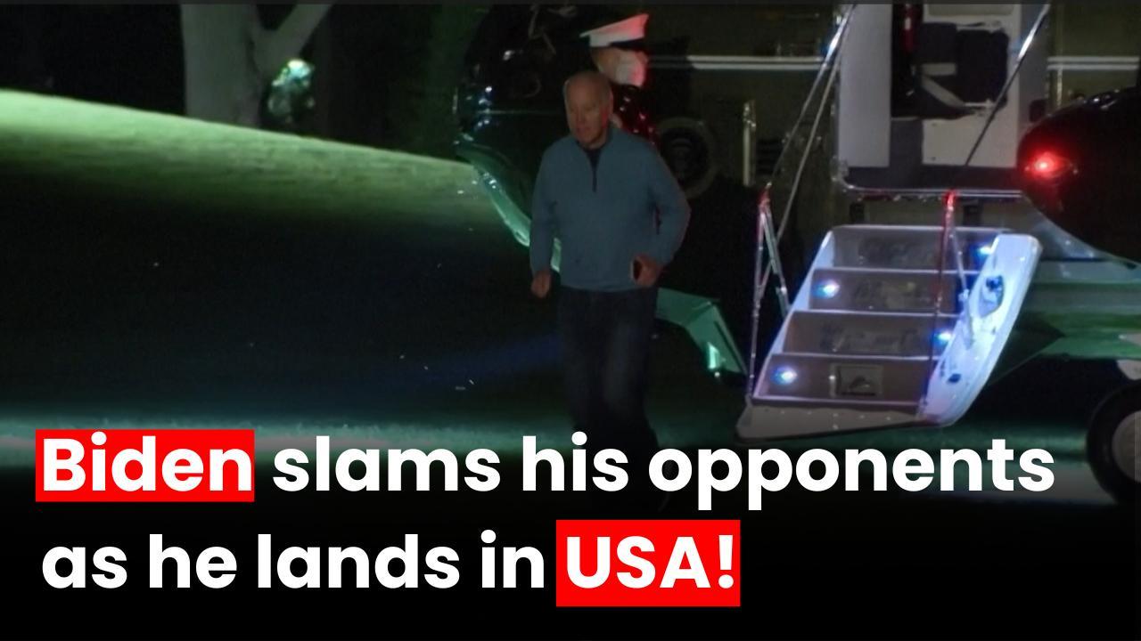 U.S. President Joe Biden run towards White House