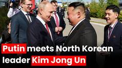 Russian President Vladimir Putin, North Korean leader Kim Jong Un meet in Vostochny