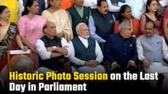 Watch: Historic photo session on the last day in Parliament, one MP falls
