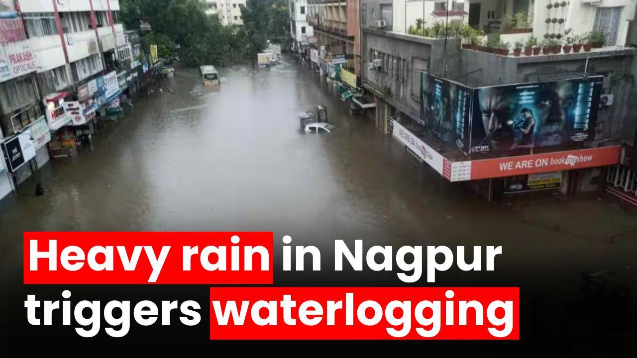 Visuals of Heavy Water Logging in Nagpur, Houses Inundated