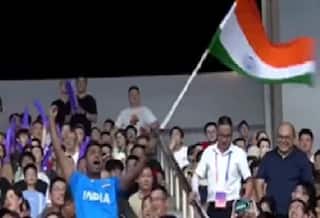 Asian Games: IND Fan Refuses To Sit Down While Celebrating Rahul KP's Goal  | WATCH