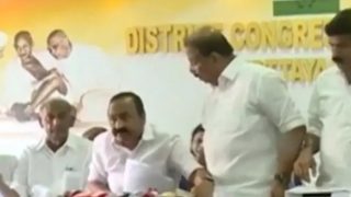 WATCH: Kerala Congress Leaders Squabble Over Mic During Presser, Video Goes Viral