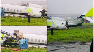 Plane Crash VIDEO: मुंबई में कैसे रनवे पर क्रैश हुआ Learjet 45 विमान? हादसे के समय का वीडियो देख डर जाएंगे!