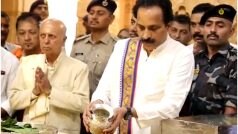 ISRO चीफ एस सोमनाथ ने Gujarat के Somnath मंदिर में की पूजा, बताया क्यों पहुंचे थे यहां? | देखें VIDEO