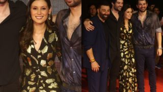 Sunny Deol's Bahu Drisha Acharya Poses in a Hot Backless Black Dress Worth Rs 7 Lakh at Gadar 2 Success Party - See Stunning Pics