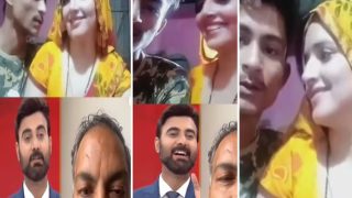 Sachin-Seema Ka Video: लाइव कैमरे पर ही रोमांस करने लगे सचिन-सीमा, एंकर ने टोका तब जाकर रुके | वीडियो वायरल