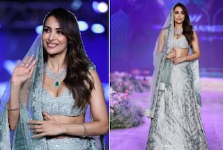 Malaika Arora Exudes Royalty in Exquisite Silver Lehenga With Deep-Neck Choli And Dupatta- See PICS