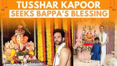 Ganesh Chaturthi 2023: बेटे संग गणपति बप्पा की आराधना में लगे Tusshar Kapoor | Watch Video