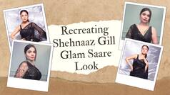 Celebrity Recreation: Get Shehnaaz Gill s Black Sequin Saree Look under a Budget Ft. Amazon