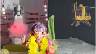 Viral Video: Ganesh Pandal Showing Chandrayaan-3 Take Off, Landing Is Viral On Internet