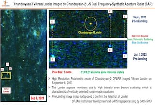 ISRO Shares Image Of Chandrayaan-3 Lander Taken By Dual-frequency Synthetic Aperture Radar