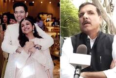 AAP MP Sanjay Singh Congratulates Raghav-Parineeti Ahead of Their Wedding - Watch