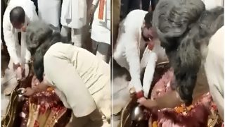 Viral Video: UP Minister Washes Hands At Shivling's Argha, Faces Opposition Backlash
