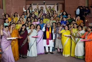 Garlands, Sweets, And A Symbol of Victory, Here is How Women BJP Leaders Welcome PM Modi