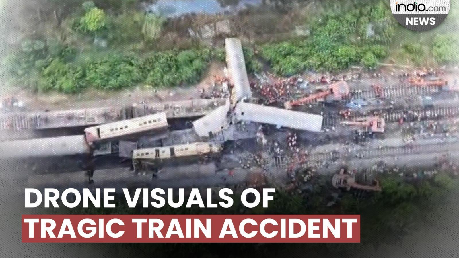 Drone visuals show extent of tragedy of the train collision in Vizianagaram, Andhra Pradesh