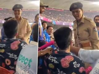 VIDEO: भारत-पाकिस्तान मैच में जमकर हुई हाथापाई, आपस में भिड़े फैन और पुलिसकर्मी