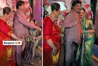 Rekha Touches Shatrughan Sinha's Feet at a Wedding, Netizens Are Divided - Watch Viral Video