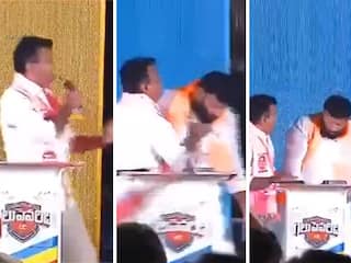 Viral Video: बीआरएस विधायक ने बीजेपी उम्मीदवार का पकड़ लिया गला, लाइव टीवी डिबेट में बिगड़ गई बात | देखें वीडियो
