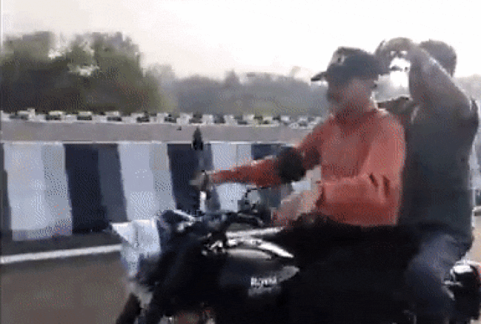 Watch: Congress Leader Adhir Ranjan Chowdhury Rides Bike Without Helmet, Performs Stunts