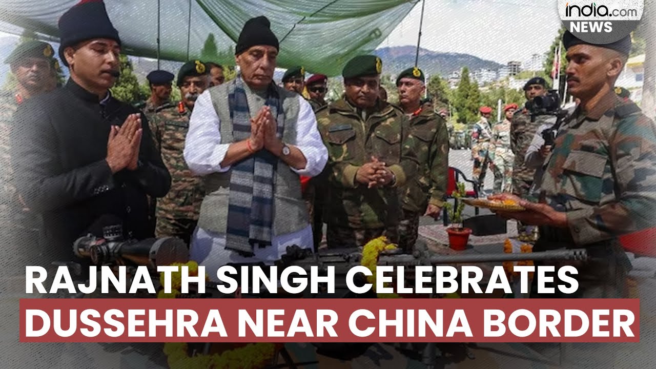 Rajnath Singh celebrates Vijaya Dashami at Tawang War Memorial, near Indo-China border