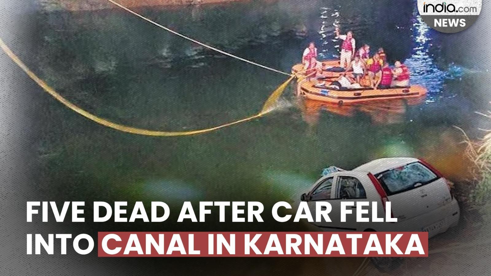 At least five dead after car fell into canal in Mandya district, Karnataka