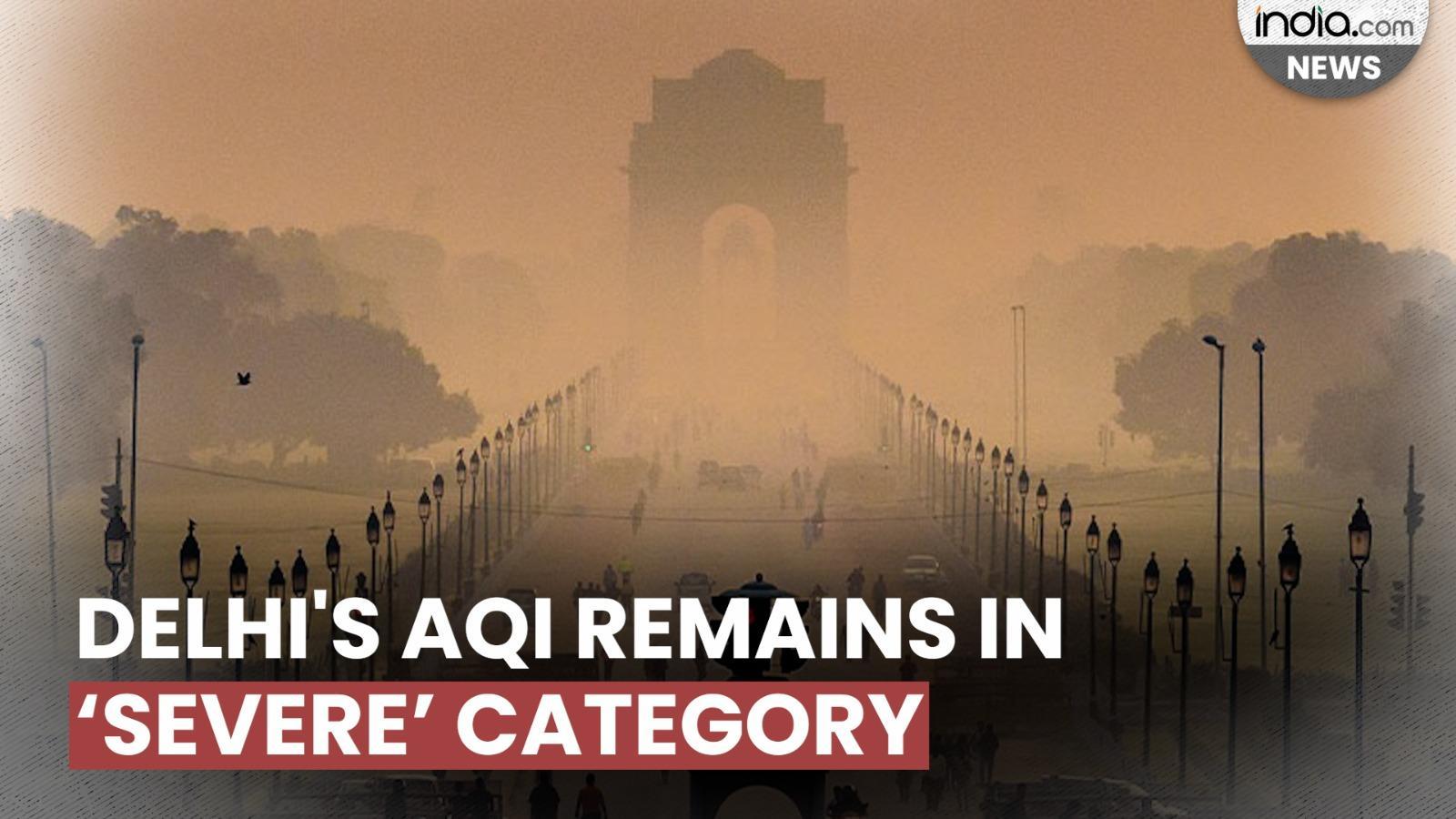Drone visuals | Air quality remains in    Severe    category in Delhi