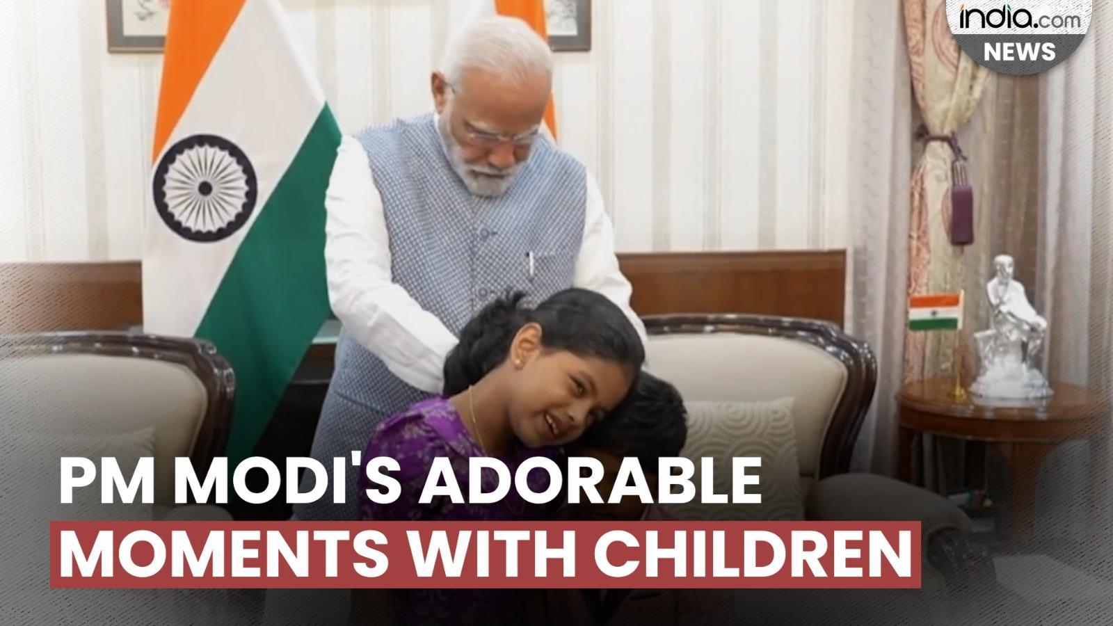 PM Narendra Modi   s light-hearted, adorable moments with children in Ranchi