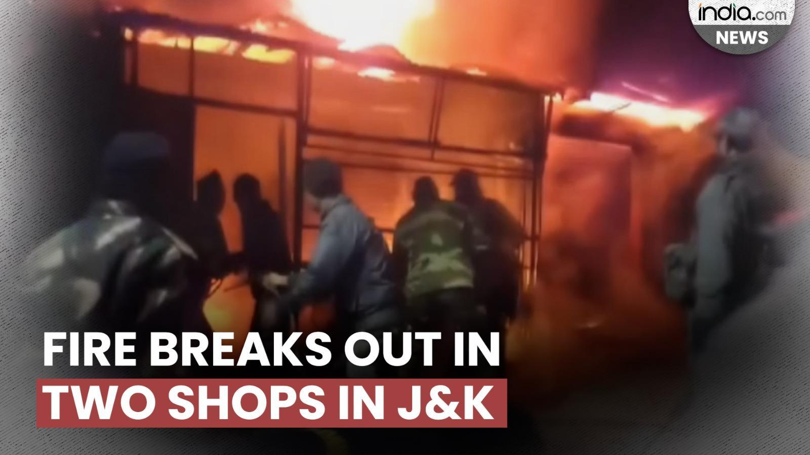 J&K: Fire breaks out in two shops in Nachlana area of Ramban
