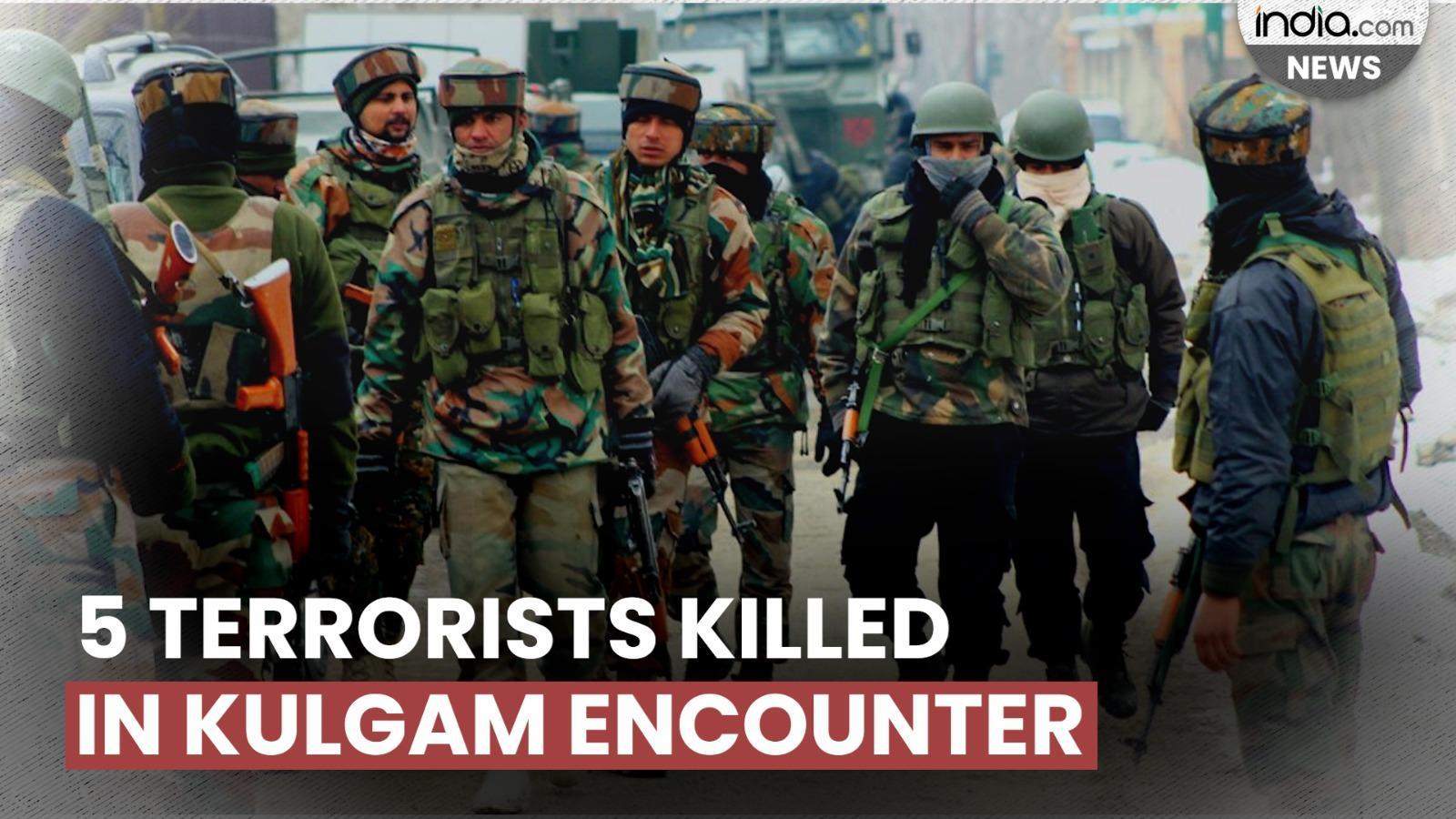 Kulgam encounter update | 5 Lashkar-e-Taiba terrorists killed | Joint operation underway