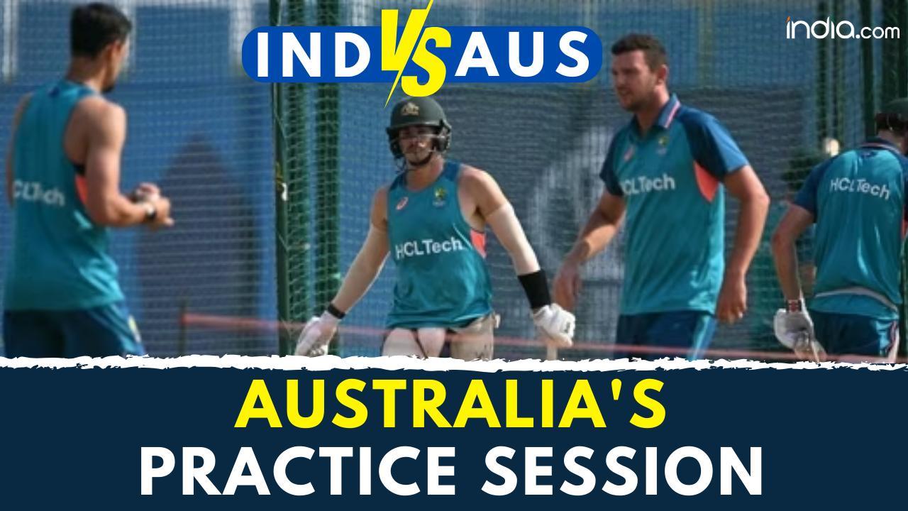 India vs Australia 1st T20I: First visuals of Australia's practice session in Vishakhapatnam