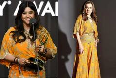 Ekta Kapoor Wears Rs 1.49 Lakh Orange Sharara Set at Emmys, Experiments With Her Style-Pics
