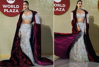 Janhvi Kapoor Makes Us Stop & Stare in Hot Bralette, Fish-Cut Skirt And Velvet Cape - PICS