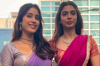 Janhvi-Khushi Embrace Sustainable Chic, Repeat Lavender and Pink Lehengas for KJo's Dhanteras Puja - See Pics