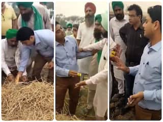 Punjab में किसानों ने अधिकारी को खेत में पराली जलाने के लिए किया मजबूर, बदसलूकी का Video वायरल