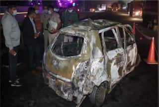 4 Killed After Oil Tanker Rams Into Car & Pickup Van Near Gurugram On Delhi-Jaipur Highway; Visuals Surface