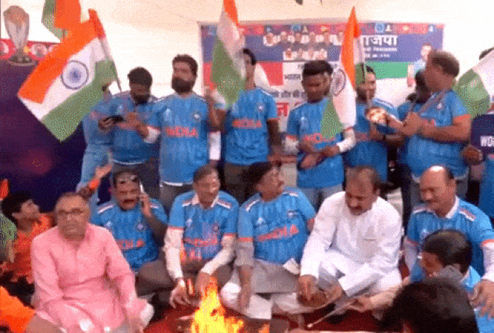 IndvsAus: Watch Fans Perform Special Yagya For Team India's Victory In ICC Men's Cricket World Cup Finals