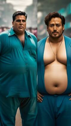 बॉलीवुड स्टार्स की होती तोंद तो कैसे दिखते अक्षय और शाहरुख? AI ने दिखाया