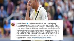 मिचौंग चक्रवात से तबाही, ऑस्ट्रेलियाई बल्लेबाज डेविड वॉर्नर ने चेन्नई के हालातों पर जताई चिंता, लिखा...